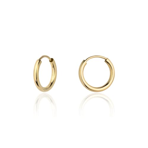 Damen Ohrringe 333 8k Gold Gelbgold Creolen Hoops 22x22mm von Lumari Gold