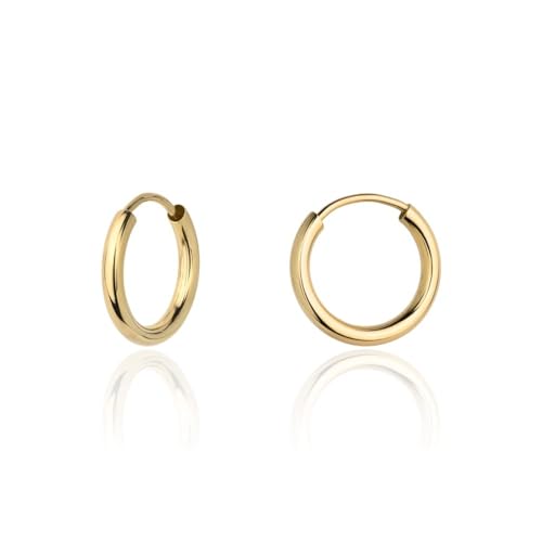 Damen Ohrringe 333 8k Gold Gelbgold Creolen Hoops 30x30mm von Lumari Gold