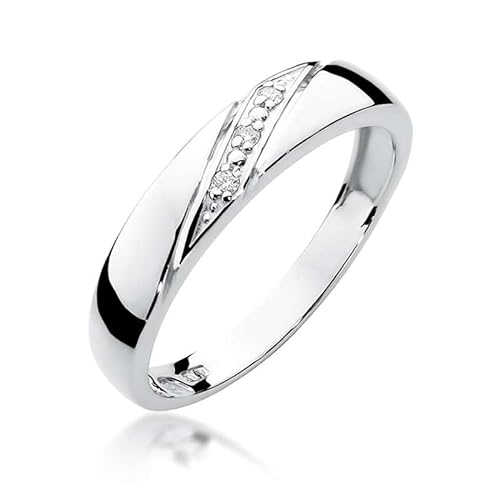 Damen Versprechen Ring Verlobungsring Antragsring 585 14k Gold Weißgold natürlicher echt Diamant Brillanten von Lumari Gold