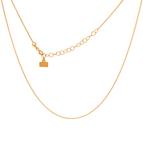 Goldene Damen Kette 333 8k Gold Gelbgold Ankerkette 42cm Gravur von Lumari Gold