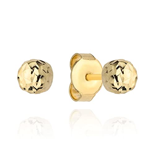 Lumari Gold Damen Ohrringe Stecker 585 14k Gold Gelbgold Ohrstecker Kugel 7x7mm von Lumari Gold