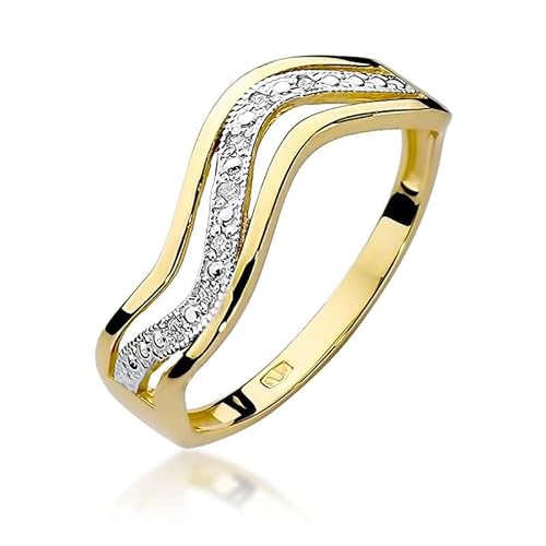 Lumari Gold - Damen Solitär Versprechen Ring Verlobungsring Damen Ring Gold 585 Echtgold 14k Gold mit natürlichem Diamanten Gemstone Gelbgold - Ringe Frauen - Hochwertiges Geschenk von Lumari Gold