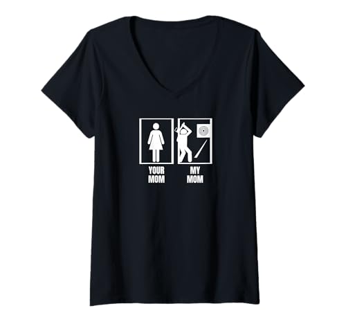 Damen Beilwerfer mit Aufschrift Your Mom My Mom Daughter, lustige Axt werfen T-Shirt mit V-Ausschnitt Damen Beilwerfer mit Aufschrift Your Mom My Mom Daughter, lustige Axt werfen T-Shirt mit V-Ausschnitt von Lumber Jack Costume Men And Women