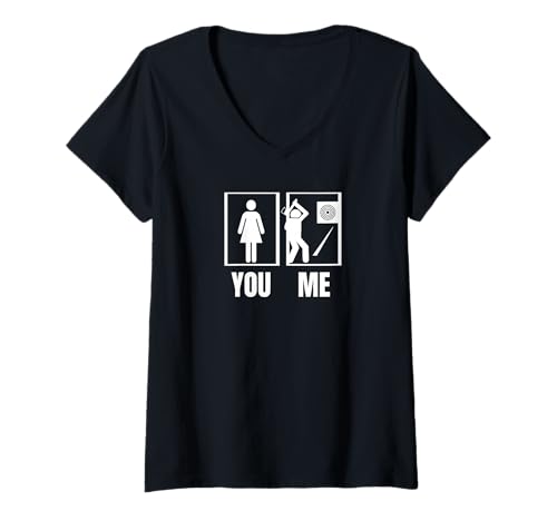 Damen Stolzer Beilwerfer Frauen Lustige Axt Werfen T-Shirt mit V-Ausschnitt Damen Stolzer Beilwerfer Frauen Lustige Axt Werfen T-Shirt mit V-Ausschnitt von Lumber Jack Costume Men And Women