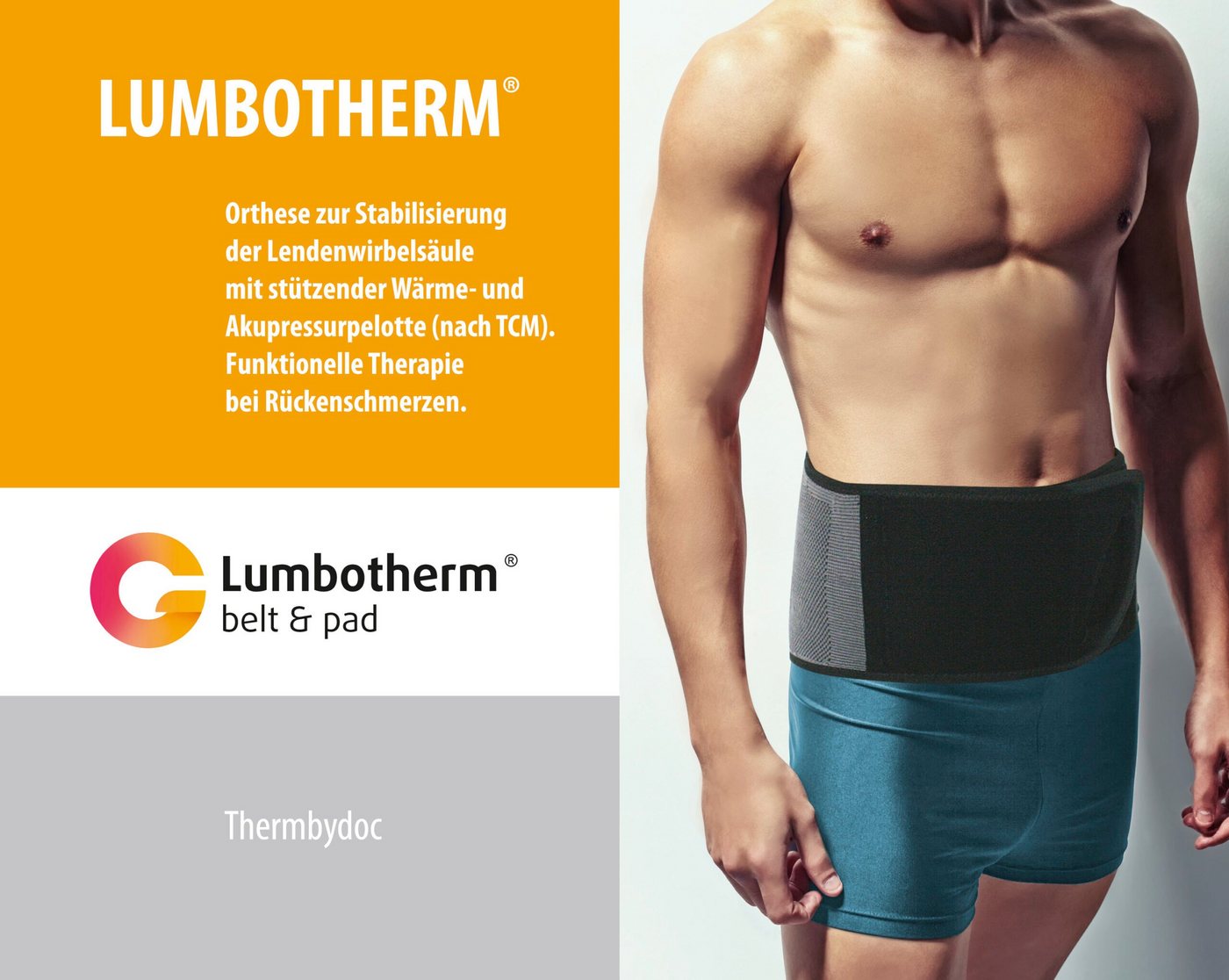 Lumbotherm® Schmerztherapiegerät Lumbotherm® Orthese Stabilis. d. Lendenwirbelsäule + Wärme nach TCM von Lumbotherm®