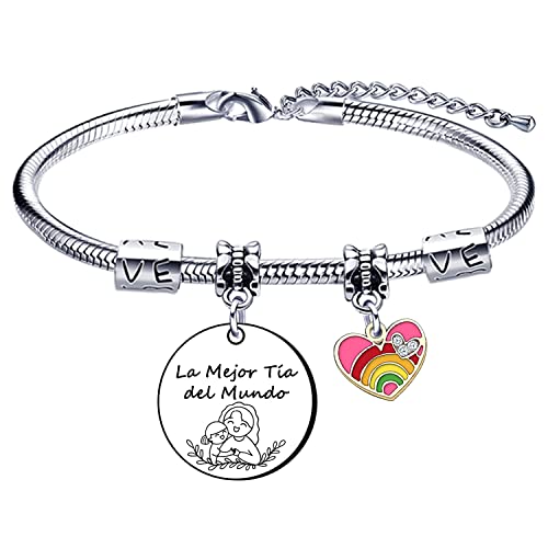 Lumengqi Tía Pulsera Mujer Tía Regalos Grabado Colgante: La mejor tía del mundo Regalos de cumpleaños, L, Ahorn aus Edelstahl Lumengqi Tía Pulsera Mujer Tía Regalos Grabado Colgante: La mejor tía del mundo Regalos de cumpleaños, L, Ahorn aus Edelstahl von Lumengqi