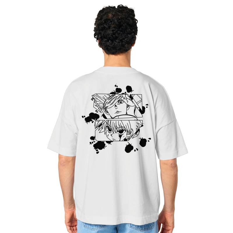 Eigendesign - Killua Und Gojo Organic Oversize Shirt von LumeraFashionDesign