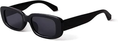 Lumi Zenva® Sonnenbrille Damen Vintage Rechteckige Sonnenbrille 90s Retro Schmale Brille UV400-Schutz Sunglasses Kleine rechteckige Sonnenbrille für Damen Herren Unisex von Lumi Zenva