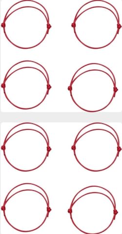 Lumi Zenva 4PCS Kabbala Armband Rot | Glücksarmband Damen & Herren, Tibetisches Rotes Armban aus Schnur | Einstellbares Armband Rot für Schutz & positive Energie von Lumi Zenva