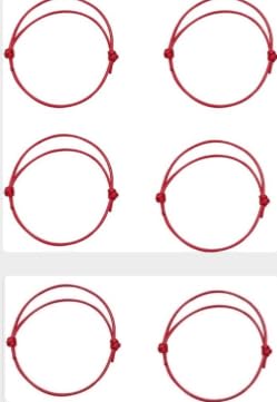 Lumi Zenva 6PCS Kabbala Armband Rot | Glücksarmband Damen & Herren, Tibetisches Rotes Armban aus Schnur | Einstellbares Armband Rot für Schutz & positive Energie von Lumi Zenva