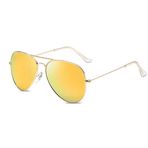 LumiSyne Mode Polarisiert Sonnenbrille Für Herren Damen Retro Pilotenbrille UV 400 Schutz Verspiegelt Linse Metallrahmen Für Fahren Reise von LumiSyne