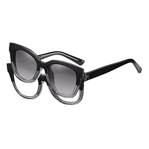 LumiSyne Blaulichtfilter Brille Magnetisch Clip Auf Sonnenbrille Damen Mehrszenig Innenbereich Computer Lesebrille Lindert Müdigkeit Außenbereich Abnehmbare Polarisierte Sonnenbrille UV400 TR90 Rahmen von LumiSyne