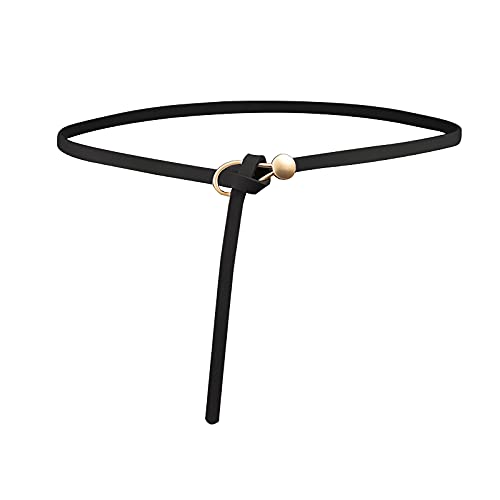 LumiSyne Damen Ledergürtel Dünn Mit Geknoteter Schnalle - Mode Design Aus Rindsleder Mit Legierungsschnalle - Einstellbar Und Dekorativ Für Anzug, Kleid, Mantel, Hemd LumiSyne Damen Ledergürtel Dünn Mit Geknoteter Schnalle - Mode Design Aus Rindsleder Mit Legierungsschnalle - Einstellbar Und Dekorativ Für Anzug, Kleid, Mantel, Hemd von LumiSyne