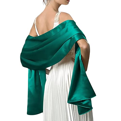 LumiSyne Damen Satin Chiffon Festlich Stola Schal Einfarbiger Leichter Schalverpackung Für Braut Brautjungfer Hochzeit Abendkleid Abschlussball von LumiSyne