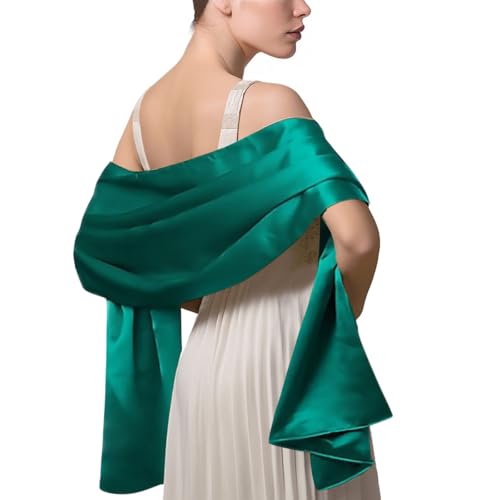 LumiSyne Damen Satin Chiffon Festlich Stola Schal Einfarbiger Leichter Schalverpackung Für Braut Brautjungfer Hochzeit Abendkleid Abschlussball von LumiSyne