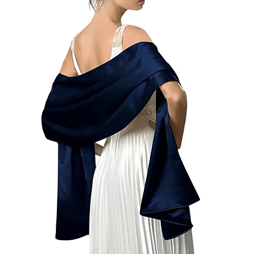 LumiSyne Damen Satin Chiffon Festlich Stola Schal Einfarbiger Leichter Schalverpackung Für Braut Brautjungfer Hochzeit Abendkleid Abschlussball von LumiSyne