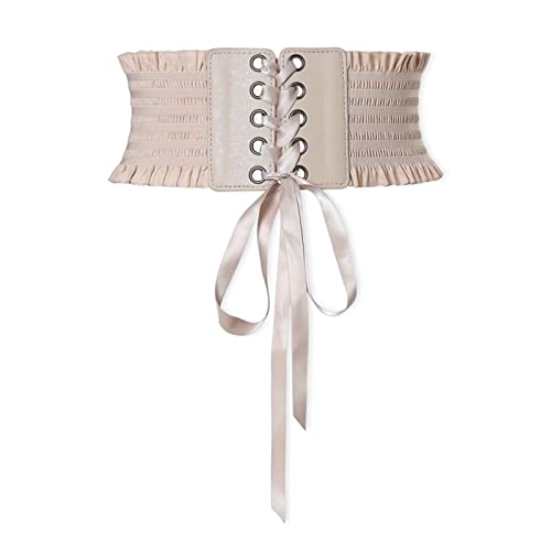 LumiSyne Damen Schnürkorsett Gürtel Elastische Breite Gürtel Druckknopf Design Mode Rüschenbesatz Stretch Taillengürtel Vintage Cinch Gürtel Für Kleid Jumpsuit Mantel LumiSyne Damen Schnürkorsett Gürtel Elastische Breite Gürtel Druckknopf Design Mode Rüschenbesatz Stretch Taillengürtel Vintage Cinch Gürtel Für Kleid Jumpsuit Mantel von LumiSyne