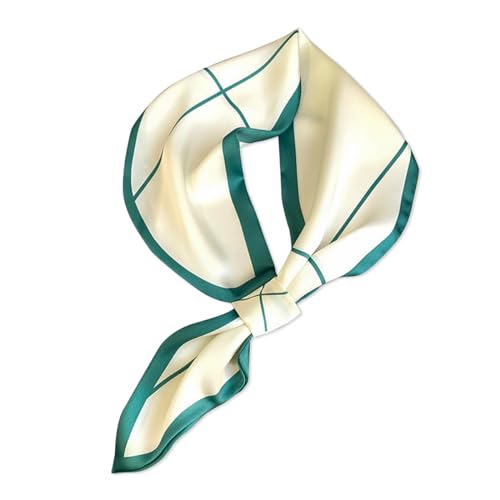 LumiSyne Damen Seidenschal Skinny Schal Einfache Durchziehen Design Französisch Vintage Stil Polka Dots Linien Muster Schmaler Lange Halstuch Satin Kleine Schal Kopfschmuck Stirnbänder Haarband Ribbon von LumiSyne