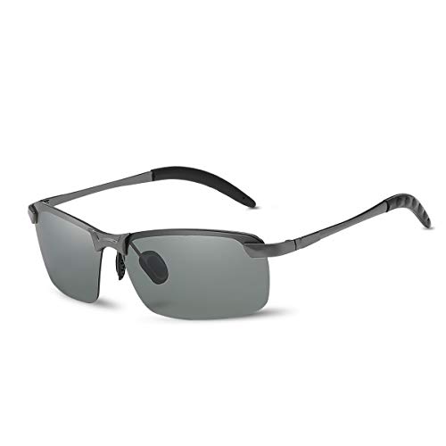 LumiSyne Herren Polarisierte Treiber Sonnenbrillen,Sport Photochromatisch Gläser,Ultra leicht Metallrahme,UV Schutz Draußen Reise,Brillenetui LumiSyne Herren Polarisierte Treiber Sonnenbrillen,Sport Photochromatisch Gläser,Ultra leicht Metallrahme,UV Schutz Draußen Reise,Brillenetui von LumiSyne