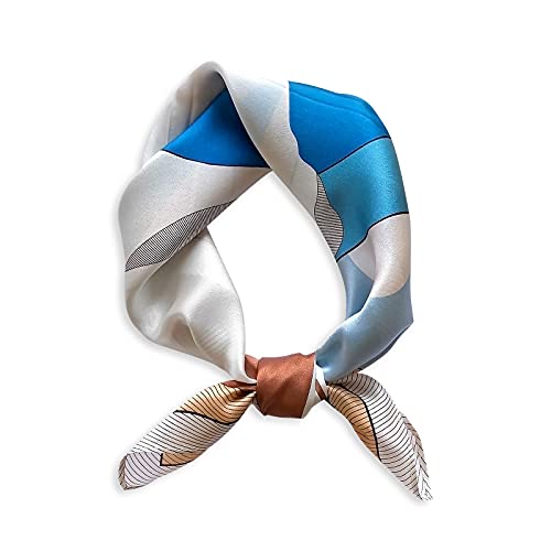 LumiSyne Mode Seidenschal Damen Katzenmuster Quadratischer Schal Weiche Warmer Satin Geschäfts Freizeit Stil Kopftuch Dekoration Bandana Haarband Frühling Herbst von LumiSyne