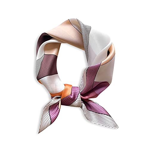 LumiSyne Mode Seidenschal Damen Katzenmuster Quadratischer Schal Weiche Warmer Satin Geschäfts Freizeit Stil Kopftuch Dekoration Bandana Haarband Frühling Herbst von LumiSyne