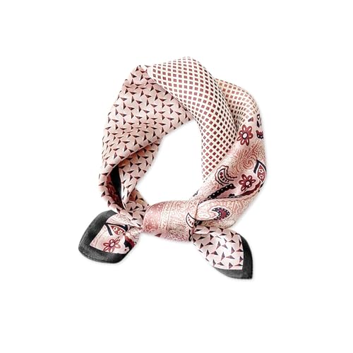 LumiSyne Retro Seidenschal Damen Eleganten Geometrisch Muster Kopftuch Künstlerisch Farbnähte Hochwertige Satin Seide Quadratischer Schal Bandana Kopfschmuck Haarband Senior Zubehör LumiSyne Retro Seidenschal Damen Eleganten Geometrisch Muster Kopftuch Künstlerisch Farbnähte Hochwertige Satin Seide Quadratischer Schal Bandana Kopfschmuck Haarband Senior Zubehör von LumiSyne