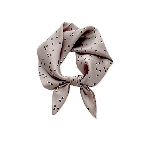 LumiSyne Retro Seidenschal Damen Klassische Polka Dots Hochwertige Satin Seide Gepunktet Quadratischer Schal Bandana Kopfschmuck Haarband Senior Zubehör von LumiSyne