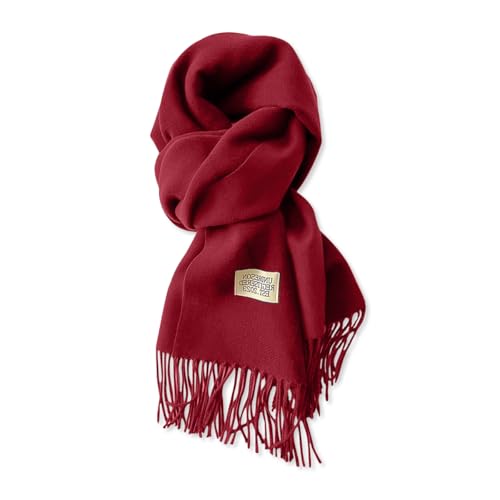 LumiSyne Reversible Kaschmir Schal Für Damen Herren Einfarbig Pashmina Schal Und Wickeltuch Doppelseitig Zweifarbig Leinwandbindung Schal Mit Quasten Langer Große Schal Leicht Warme Stola Wrap LumiSyne Reversible Kaschmir Schal Für Damen Herren Einfarbig Pashmina Schal Und Wickeltuch Doppelseitig Zweifarbig Leinwandbindung Schal Mit Quasten Langer Große Schal Leicht Warme Stola Wrap von LumiSyne