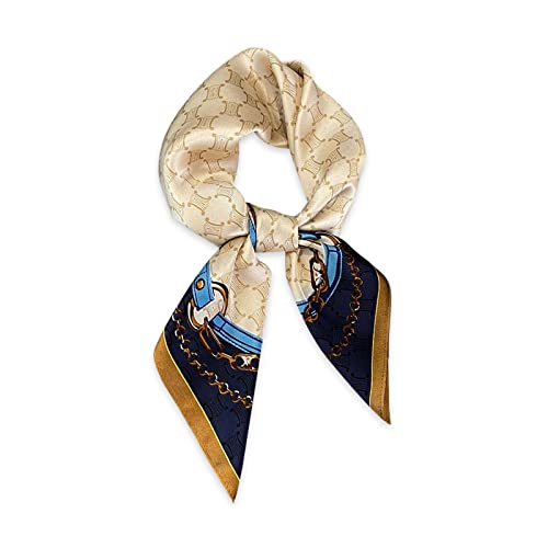 LumiSyne Seidenschal Damen Quadratischer Schal 70×70cm Retro Gedruckt Geometrisch Kette Monogram Muster Leicht Satin Vierecktuch Multifunktionales Halstuch Kopftuch Bandana Kopfschmuck Haarband LumiSyne Seidenschal Damen Quadratischer Schal 70×70cm Retro Gedruckt Geometrisch Kette Monogram Muster Leicht Satin Vierecktuch Multifunktionales Halstuch Kopftuch Bandana Kopfschmuck Haarband von LumiSyne