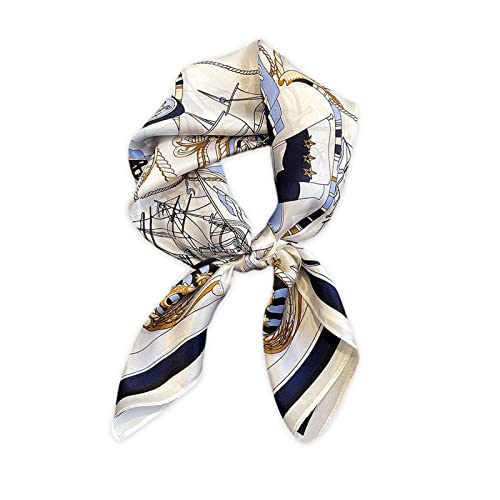 LumiSyne Seidenschal Damen Quadratischer Schal 70×70cm Retro Gedruckt Geometrisch Kette Monogram Muster Leicht Satin Vierecktuch Multifunktionales Halstuch Kopftuch Bandana Kopfschmuck Haarband LumiSyne Seidenschal Damen Quadratischer Schal 70×70cm Retro Gedruckt Geometrisch Kette Monogram Muster Leicht Satin Vierecktuch Multifunktionales Halstuch Kopftuch Bandana Kopfschmuck Haarband von LumiSyne
