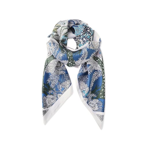 LumiSyne Seidenschal Damen Quadratischer Schal Dschungel Gedruckt Muster Retro Exotische Stil Leicht Satin Vierecktuch Multifunktionales Halstuch Kopftuch Bandana Kopfschmuck Haarband 90×90cm LumiSyne Seidenschal Damen Quadratischer Schal Dschungel Gedruckt Muster Retro Exotische Stil Leicht Satin Vierecktuch Multifunktionales Halstuch Kopftuch Bandana Kopfschmuck Haarband 90×90cm von LumiSyne