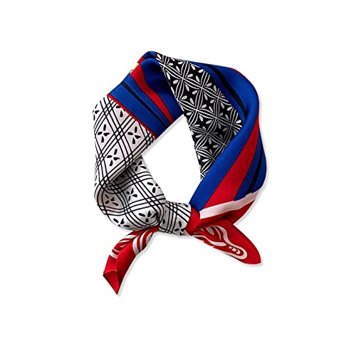 LumiSyne Seidenschal Damen Quadratischer Schal Farbnähte Geometrische Paisley Muster Seidentuch Leicht Satin Vierecktuch Dekoration Halstuch Bandana Kopfschmuck Haarband LumiSyne Seidenschal Damen Quadratischer Schal Farbnähte Geometrische Paisley Muster Seidentuch Leicht Satin Vierecktuch Dekoration Halstuch Bandana Kopfschmuck Haarband von LumiSyne