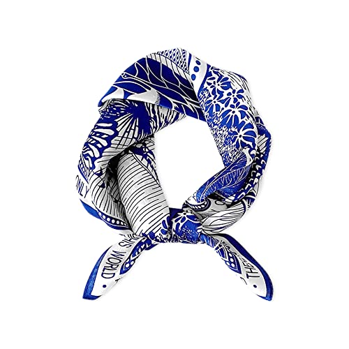 LumiSyne Seidenschal Damen Quadratischer Schal Künstlerisch Gedruckte Tierdruck Leicht Weich Vierecktuch Bandana Kopfschmuck Halstuch Haarband von LumiSyne