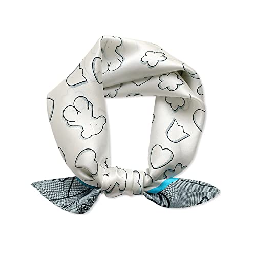 LumiSyne Seidenschal Damen Quadratischer Schal Liebe Leopard Muster Leicht Weich Vierecktuch Bandana Kopfschmuck Halstuch Haarband von LumiSyne