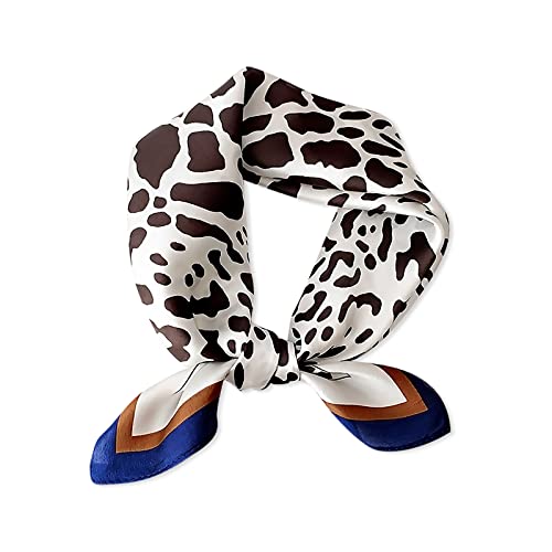 LumiSyne Seidenschal Damen Quadratischer Schal Liebe Leopard Muster Leicht Weich Vierecktuch Bandana Kopfschmuck Halstuch Haarband von LumiSyne