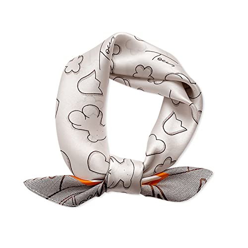 LumiSyne Seidenschal Damen Quadratischer Schal Liebe Leopard Muster Leicht Weich Vierecktuch Bandana Kopfschmuck Halstuch Haarband von LumiSyne