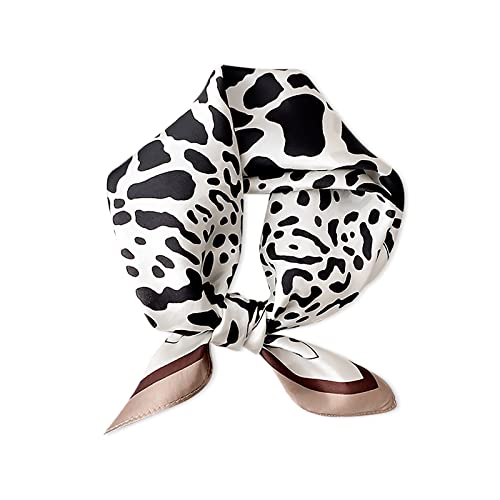 LumiSyne Seidenschal Damen Quadratischer Schal Liebe Leopard Muster Leicht Weich Vierecktuch Bandana Kopfschmuck Halstuch Haarband von LumiSyne