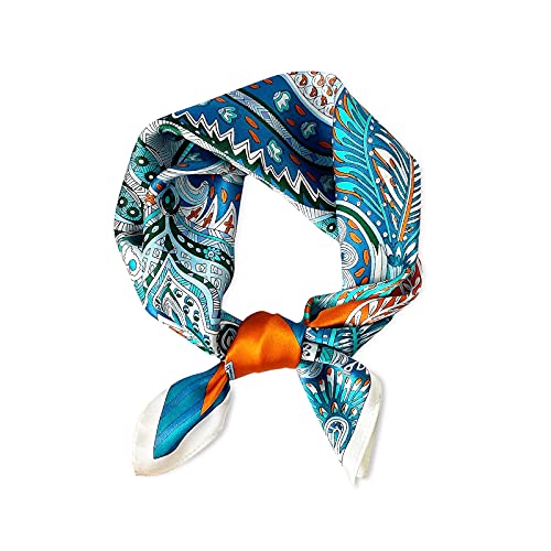 LumiSyne Seidenschal Damen Quadratischer Schal Retro Künstlerisch Gedruckte Weich Satin Leicht Seidentuch Vierecktuch Bandana Kopfschmuck Halstuch LumiSyne Seidenschal Damen Quadratischer Schal Retro Künstlerisch Gedruckte Weich Satin Leicht Seidentuch Vierecktuch Bandana Kopfschmuck Halstuch von LumiSyne