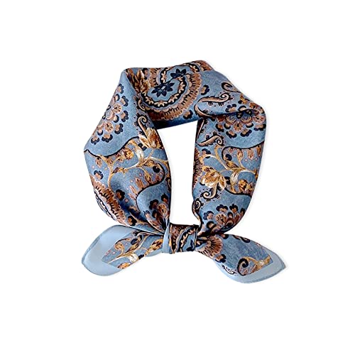 LumiSyne Seidenschal Damen Quadratischer Schal Retro Pferd Paisley Muster Leicht Weich Vierecktuch Bandanas Kopfschmuck Halstuch Haarband von LumiSyne