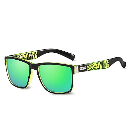 LumiSyne Sonnenbrille Herren Damen Polarisiert Vintage Quadratischer Rahmen Schildkröte Schläfen Sportlicher Stil UV400 Schutz Mit Brillenetui Für Fahren Im Freien Reise Geschenk von LumiSyne