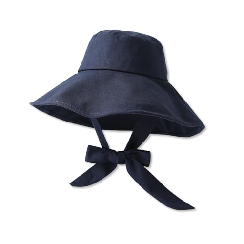 LumiSyne Sonnenhut Mit Breiter Krempe Damen Herren UPF 50+ UV Schutz Weiche Atmungsaktive Baumwolle Fischerhut Mit Kinnband Verstellbare Faltbar Strandhut Sommerhut Für Angeln Reisen Wandern Outdoor von LumiSyne