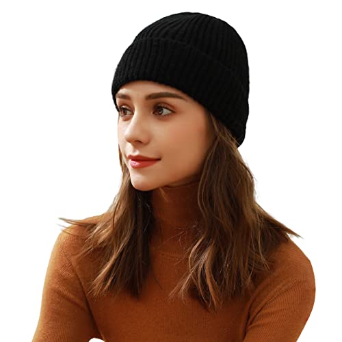 LumiSyne Strickmütze Beanie Für Damen Herren Einfarbig Unisex Klassische Cuffed Stil Slouch Wintermütze Weiche Warme Beanie Hut Für Ski Outdoor Sport von LumiSyne