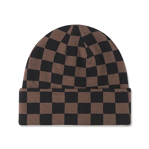 LumiSyne Strickmütze Für Damen Herren Schachbrett Kariert Muster Doppelter Zweck Mütze Mit Bündchen Und Slouchy Beanie Doppellagiger Stoff Stretchy Warme Baggy Skull Cap Winter Mütze Für Outdoor LumiSyne Strickmütze Für Damen Herren Schachbrett Kariert Muster Doppelter Zweck Mütze Mit Bündchen Und Slouchy Beanie Doppellagiger Stoff Stretchy Warme Baggy Skull Cap Winter Mütze Für Outdoor von LumiSyne