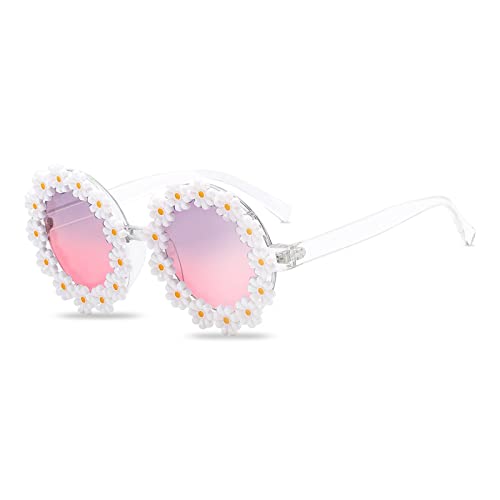 LumiSyne Süße Gänseblümchen Sonnenbrille Herren Damen Runder Rahmen Blume Dekoration Brille UV400 Abschlussball Party Gläser Fotografie Requisiten Brillen Für Paare Reise Strand Weiß LumiSyne Süße Gänseblümchen Sonnenbrille Herren Damen Runder Rahmen Blume Dekoration Brille UV400 Abschlussball Party Gläser Fotografie Requisiten Brillen Für Paare Reise Strand Weiß von LumiSyne
