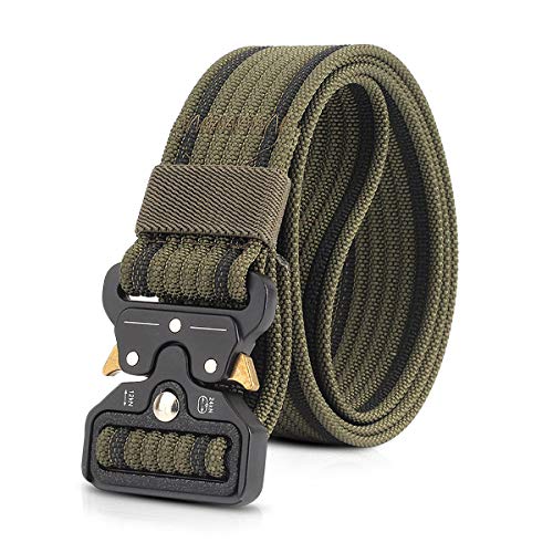 LumiSyne Taktischer Gürtel Breit Herren 1.5" Heavy Duty Taillengürtel Einstellbare Nylon Arbeitsgürtel mit Metallschnalle Schnellverschluss für Molle Draussen Sport von LumiSyne