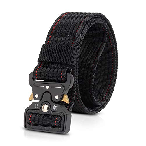 LumiSyne Taktischer Gürtel Breit Herren 1.5" Heavy Duty Taillengürtel Einstellbare Nylon Arbeitsgürtel mit Metallschnalle Schnellverschluss für Molle Draussen Sport von LumiSyne