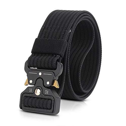 LumiSyne Taktischer Gürtel Breit Herren 1.5" Heavy Duty Taillengürtel Einstellbare Nylon Arbeitsgürtel mit Metallschnalle Schnellverschluss für Molle Draussen Sport von LumiSyne