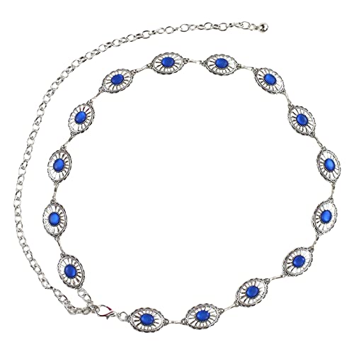 LumiSyne Türkis Kettengürtel Für Damen Oval Hohl Geschnitzt Concho Kettengürtel Retro Western Metall Gürtel Einstellbare Länge Quaste Körperkette Gold Silber Taillengürtel Für Kleid Hosen Mantel Jeans LumiSyne Türkis Kettengürtel Für Damen Oval Hohl Geschnitzt Concho Kettengürtel Retro Western Metall Gürtel Einstellbare Länge Quaste Körperkette Gold Silber Taillengürtel Für Kleid Hosen Mantel Jeans von LumiSyne