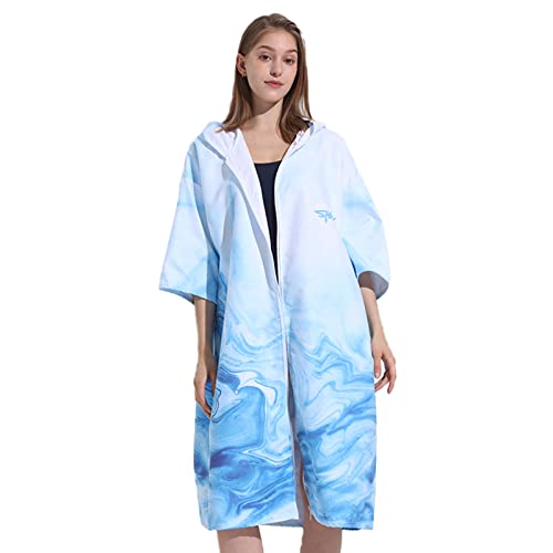 LumiSyne Umziehhilfe Mit Kapuze Damen Herren, Mode Gedruckte, Stil Mit Reißverschluss, Schnelltrocknend Mikrofaser, Leicht Kompakt Bademantel, Strandtuch, Handtuch Poncho Für Schwimmen Surfing Reisen LumiSyne Umziehhilfe Mit Kapuze Damen Herren, Mode Gedruckte, Stil Mit Reißverschluss, Schnelltrocknend Mikrofaser, Leicht Kompakt Bademantel, Strandtuch, Handtuch Poncho Für Schwimmen Surfing Reisen von LumiSyne