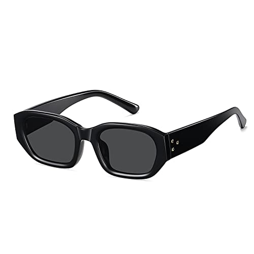 LumiSyne Vintage Rechteckige Sonnenbrille Damen Herren UV400 Schutz Kleine Quadratische Rahmen 90er Retro Sonnenbrillen Stereoskopisch Chunky Rahmen Trendy y2k Stil Mode Schatten Brille Fahren Reisen von LumiSyne